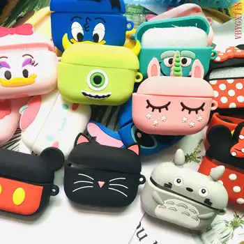 

funda For AirPods Pro case cute Cartoon keyring Headphone silicon Cover For apple AirPods Pro 3 Case Wireless For Air Pods Pro