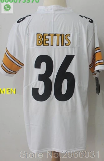 For men Steelers A+++ Качественная мужская футболка для взрослых 36 Jerome Bettis 32 Franco Harris 12 Terry Bradshaw 21 Haden - Цвет: For men