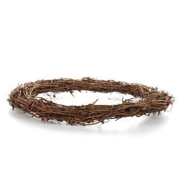

DIY Handmade Vine Branch Wreath Decorative Christmas Decoration Naked Circle Dried Flower Home Door Hanging Floral Rattan Wreath