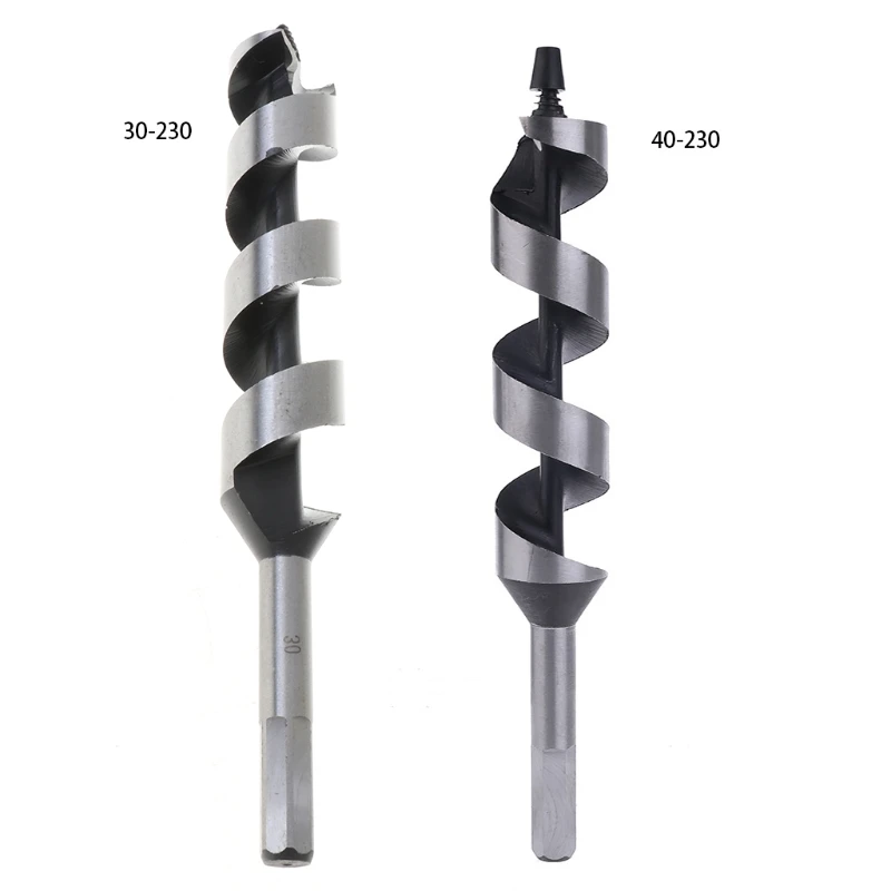 230mm Hex Shank Extra Long Point Twist Auger Wood Drill Bits Set Woodworking Twist Drill diameter 40/30mm 