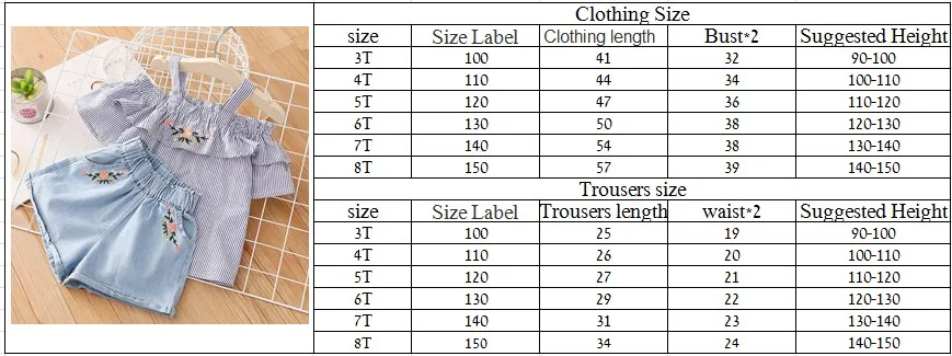Детский костюм коллекция года, новая летняя детская одежда для девочек Детская полосатая куртка на бретельках+ джинсовые шорты с вышивкой комплект из 2 предметов