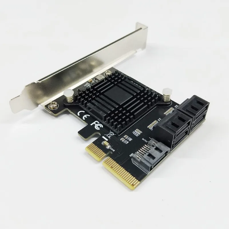 BTBcoin плата расширения PCIE SATA контроллер PCI-E SATA концентратор/карты/бумажник карты Высокое качество нейлоновый чехол заграничного паспорта PCIE SATA 3,0 карты 5-Порты и разъёмы SATA3 SSD PCI Express X4 Gen3 адаптер