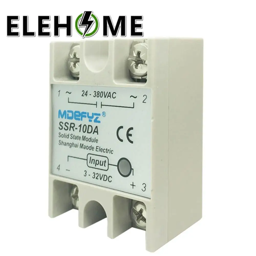 Твердотельные реле SSR-10DA SSR-25DA SSR-40DA 10A 25A 40A на самом деле 3-32 В постоянного тока в переменный 24-380V AC SSR 10DA 25DA 40DA DMWD XF30