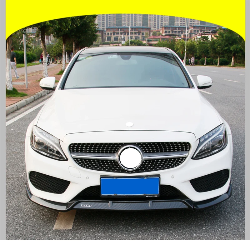 Для Mercedes Benz C200L C260L GLC260 A200L E300L стильная защита Бампера CLS класс углеродное волокно Передняя губная Лопата спойлер