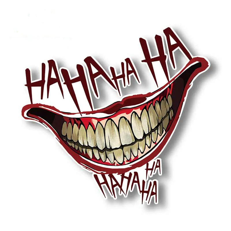 

Funny Car Stickers Joker Graffiti Waterproof Sunscreen Bumper Windshield Boot Decals PVC 13cm X 10cm