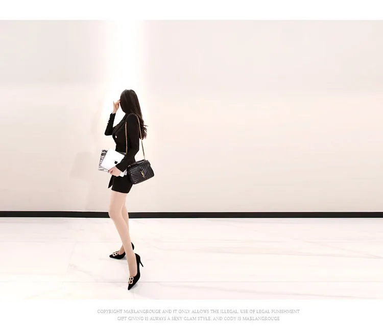 Стиль корейский стиль Ol элегантное приталенное двубортное модное платье-футляр пиджак женский