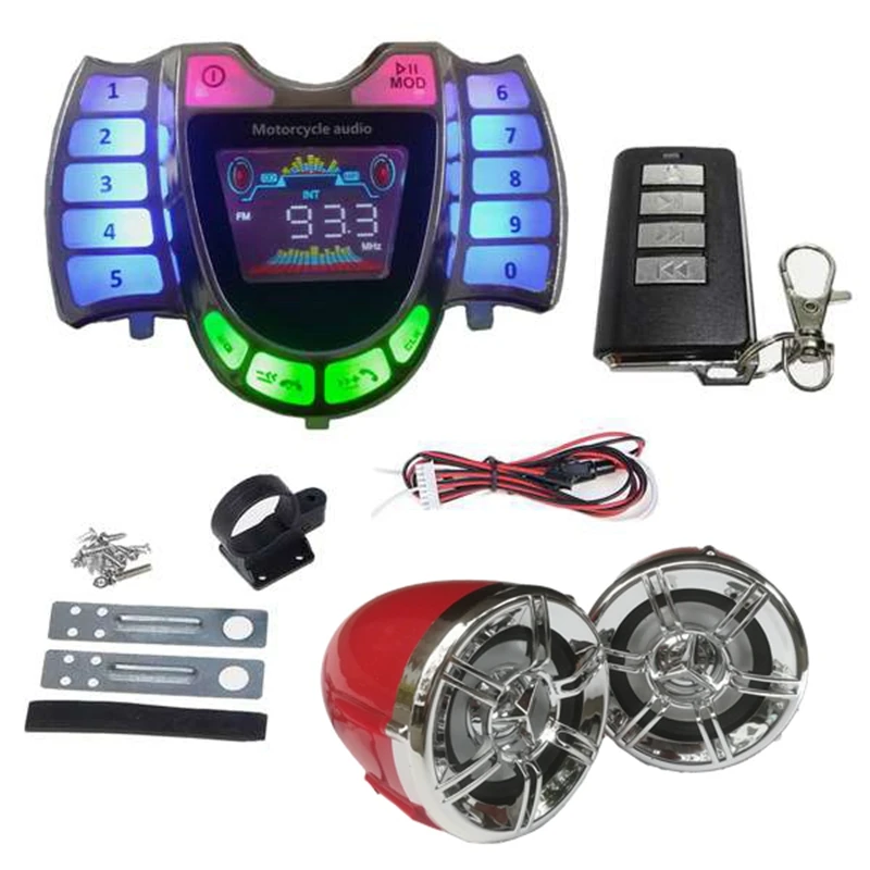 Bluetooth-стереоколонка для мотоцикла водонепроницаемая FM-радио | Автомобили и