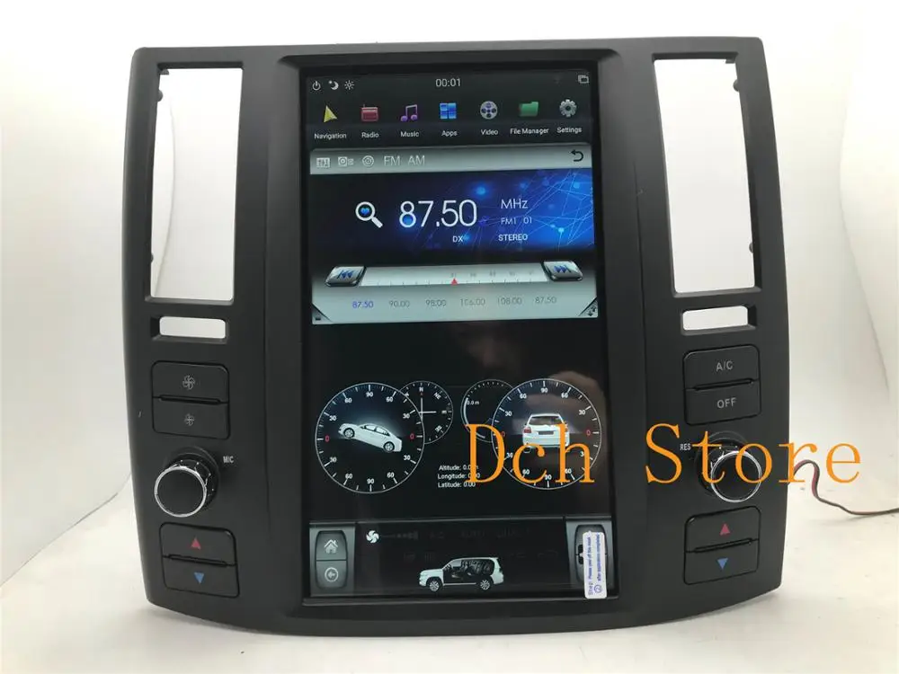 11,8 вертикальный tesla стиль Android 8,1 автомобильный DVD gps плеер навигация для Infiniti FX FX25 FX35 FX45 2004-2008 радио px6 carplay