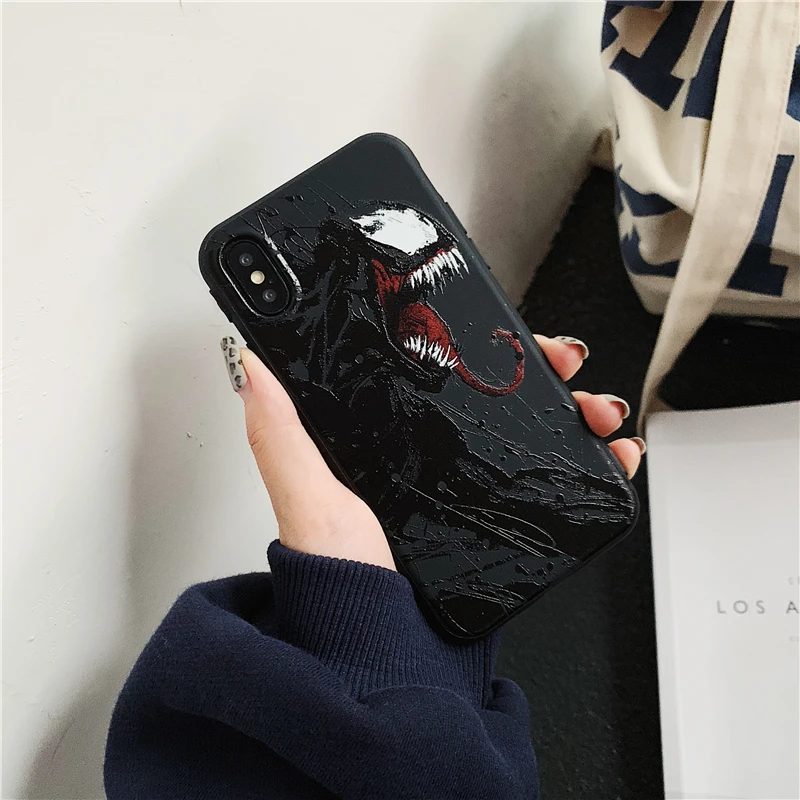 Милый Venom узор чехол для телефона для samsung Примечание 10 8 9 плюс S10 S10E S9 S8 S7 край A30 A50 A70 A80 A5 A8 A9 Мягкий силиконовый чехол с рисунком из мультфильма крышка