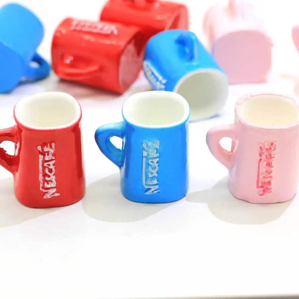 10 шт. мини 3D кофейная чашка Смола Кабошон моделирование Искусственные продукты DIY украшения для скрапбукинга аксессуары: 22*28*27 мм