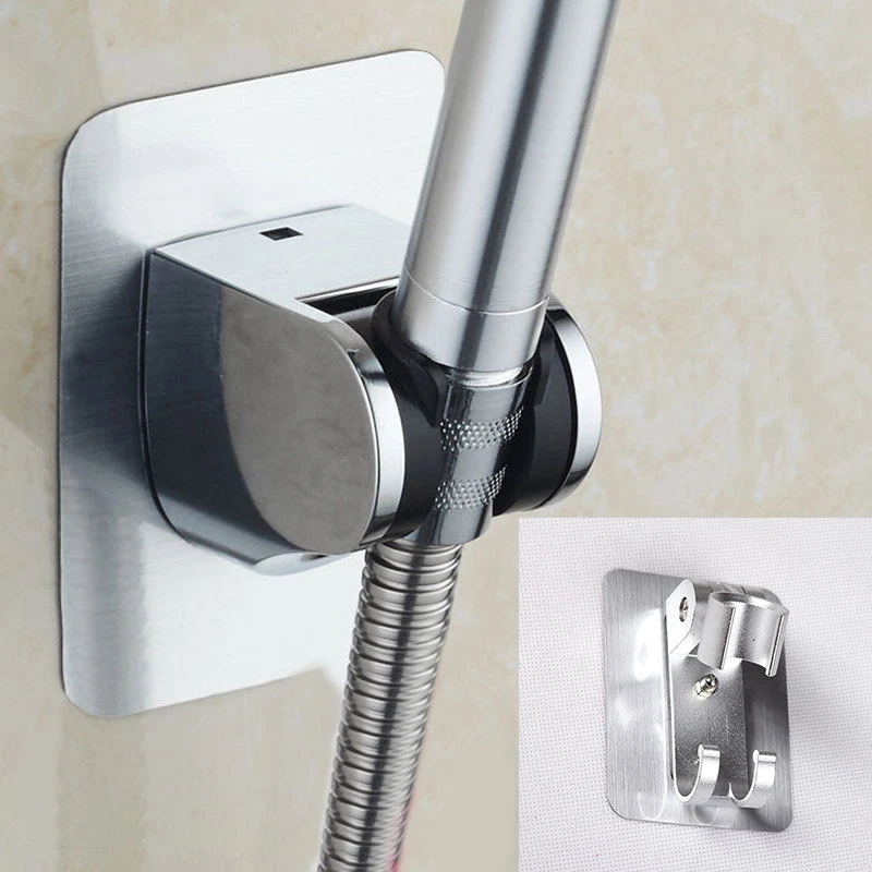 

Seamless Shower Head Base Flxed Base Adjustable Shower Bracket Punch Free Shower Shelf Punch-free Wall Mount Shower Accessory
