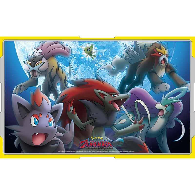 

Takara Tomy Pokemon Card Game Playmat Mat Mousepad Gifts Suicune Entei Raikou Wild Animal Animal Lion Tiger Pattern Design