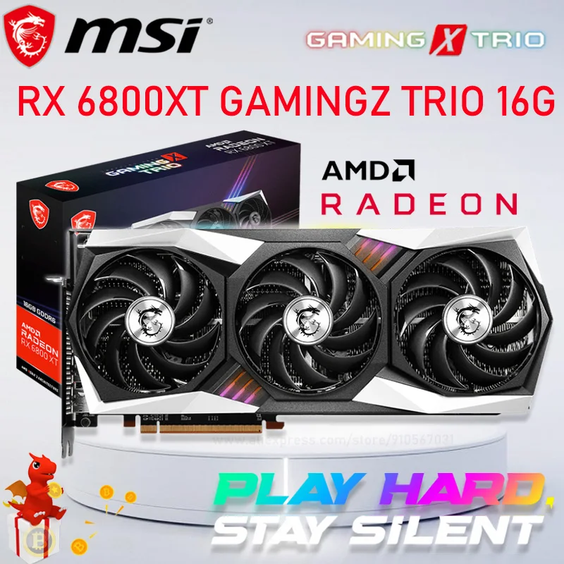 LUCBIT RX 6800XT 16GB New Original Graphics Card RX 6800 Xt Computer 256bit  8+8Pin Better Than RTX 3080 TI Gaming GPU - AliExpress