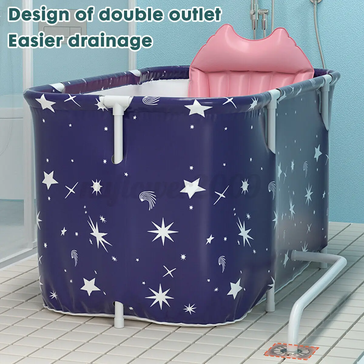 Folding Bathtub Adult Portable SPA Sauna Bathing Bucket Bathing Bucket Water Cushion Inflatable Hot Tub