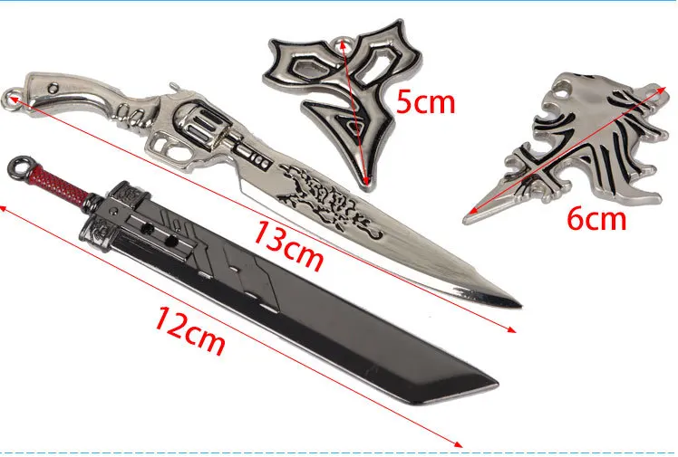 FF7 Final Fantasy набор fen li er Cloud Broadsword сплав 4 штуки в наборе аниме игрушка сопутствующие продукты Набор