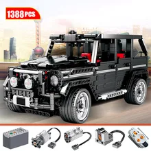 Bloques de construcción de automóviles AWD Wagon 1388 Uds creador de Ciudades para Technic RC/non-rc coche SUV MOV ladrillos juguetes educativos para niños(China)