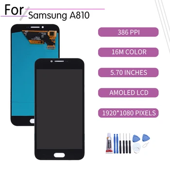 

5.7"AMOLED For SAMSUNG Galaxy A8 2016 A810 LCD Touch Screen Digitizer Assembly For Samsung A810 Display Replacement SM-A810 Dual
