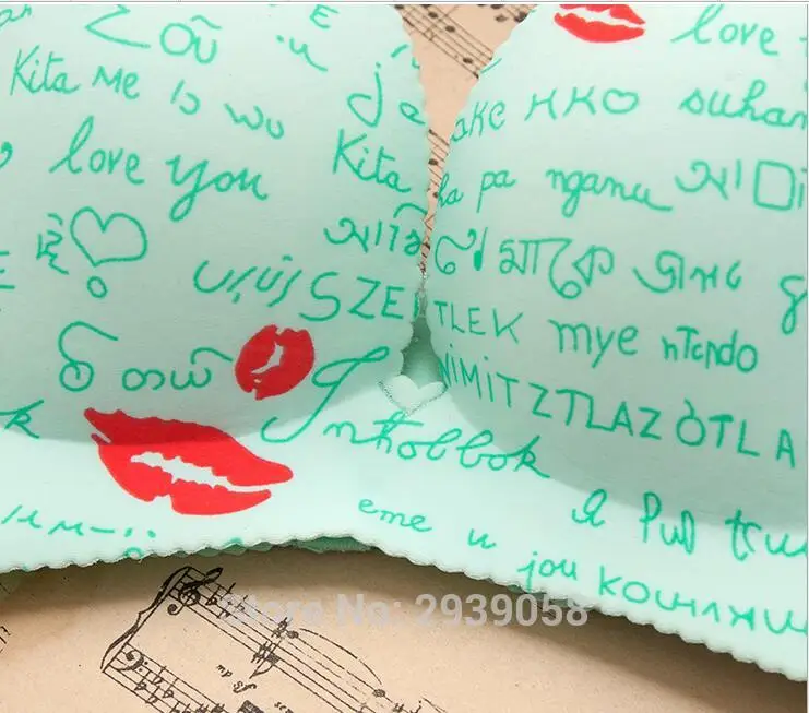 Baharcelin, бесшовный, без косточек, для женщин, молодых девушек, чашечки 3/4, пуш-ап, наборы бюстгальтеров, цветочный принт, винтажный бюстгальтер, Романтичный комплект нижнего белья