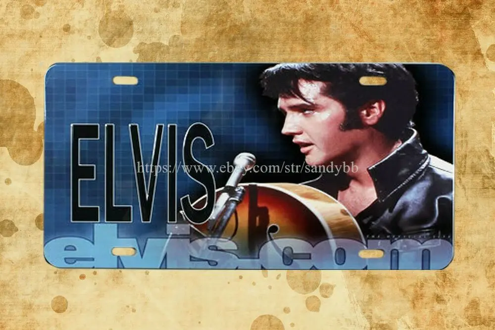 rusty replicas wall home tavern Elvis Aron Presley metal tin sign 