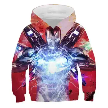 

2020 Super Fire Spring Fall Iron Man Team Boys Girls Baby Kids Casual Long Sleeve Hoodie