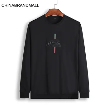 

Big Size Men Leisure T Shirt Sweater Pullover Fat Man Plus Fat Plus Large Size Fat Laoqiu Sports Round Neck Backing Shirt