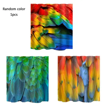 

Printed Polyester Waterproof Shower Curtain Feather Style Random Household Waterproof Bath Towel Shower Curtain