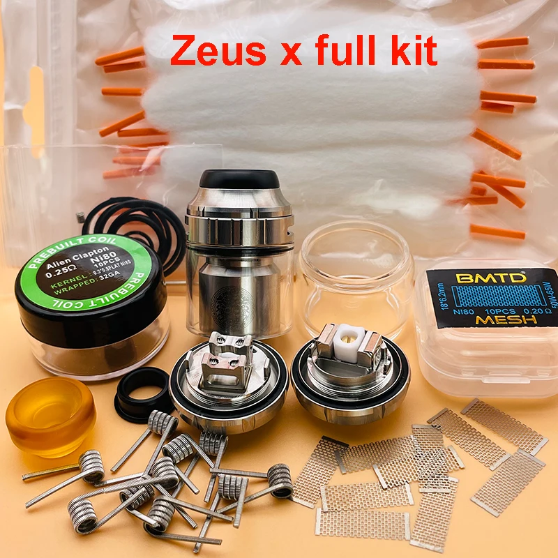 DSXvape-atomizador zeus x rta zeus x mesh rta, 3,5 ml/4,5 ml, 25mm, doble bobina Ni80 con cubierta de malla, tanque reconstruible, vaporizador - Imagen 6