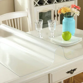 

Soft Glass Tablecloth, Transparent PVC Tablecloth, Waterproof, Oil Proof, Used In Kitchen, Dining Room, Carpet, Thickness 1.0 Mm