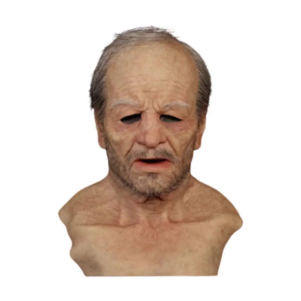 

Old Man Latex Mask Bald Wrinkled Halloween Masks Masquerade Prop Scary Party Wig MaskCosplay Mask Movie Cosplay Scary Horro Z9L1