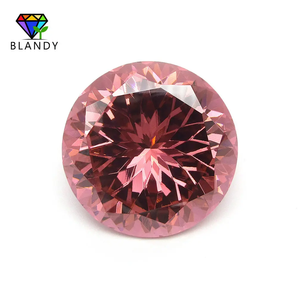 1865mm Round Brilliant Cut Pink Cz Stone Moq=1pc 5a Quality Pink Cubic