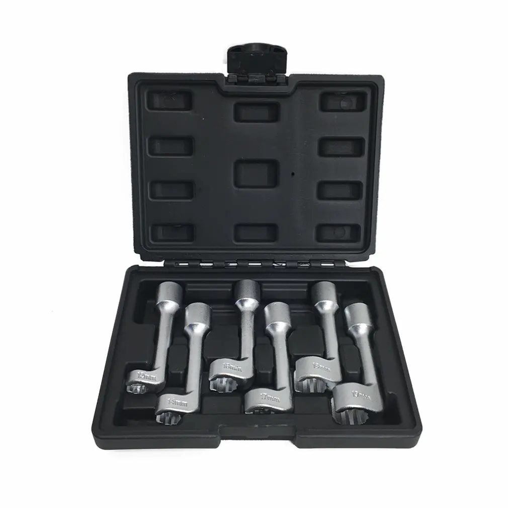 6 Pieces Fuel Injection Pipe Socket Wrench L Type Open End Wrench Dr