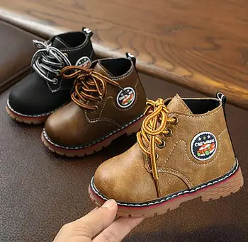 

Fashion Printing Children Shoes Girls Short Boots Leather Cute Baby Boots Ankle Kids Girls Martin Shoes Boys Running Shoes