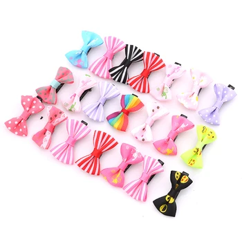 

50pcs/lot Mixed Color Bowknot Kids Baby Children Hair Clip Bow Pin Barrette Hairpin Ornament Accessories For Girls SA882198