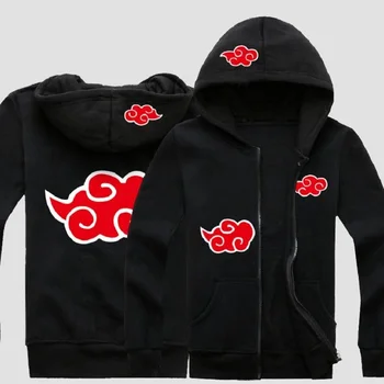 

High-Q Unisex NARUTO Akatsuki pullover Cardigan hoodie jacket NARUTO Akatsuki uniform Cardigan Hoodies jacket coat