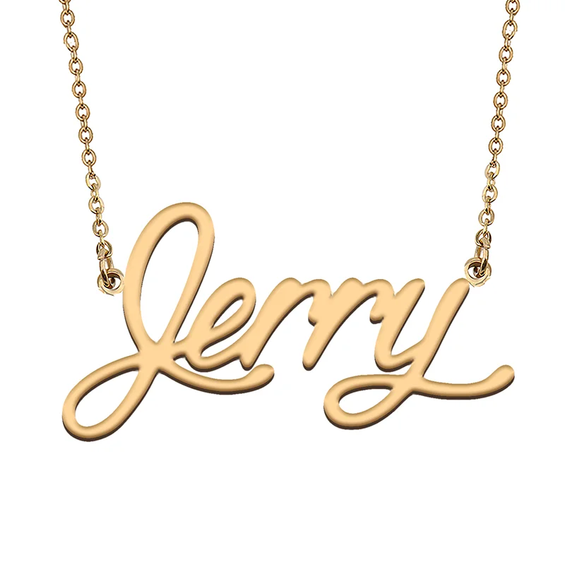 

Jerry Custom Name Necklace Customized Pendant Choker Personalized Jewelry Gift for Women Girls Friend Christmas Present