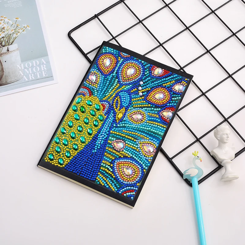 

DIY Creative Special Shaped Diamond Painting Notebook Peacock Diary Book A5 Notebook Embroidery Diamond Cross Stitch Craft Gift