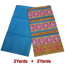 Вышитые принты Анкара вощеная ткань с Африканским узором Дизайн полиэстер Java восковые материалы Африканское парчовое полотно 4 ярдов