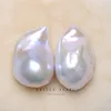 BaroqueOnly Natural BIG SIZE Freshwater Irregular Pair pearl beads Pearl stone High Quality For DIY earring Jewelry Making BZBF 4