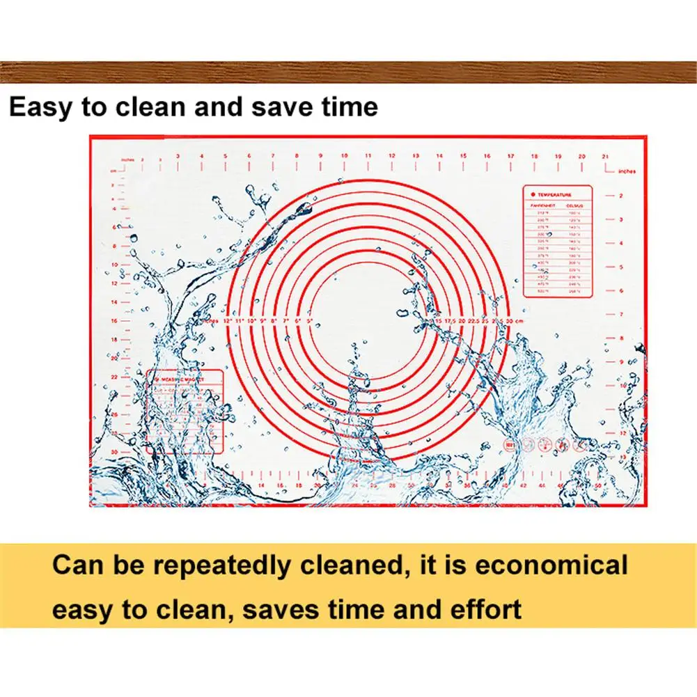 Силиконовый коврик для выпечки со шкалой прокатки тесто коврик для замеса теста антипригарный кондитерский вкладыш для выпечки