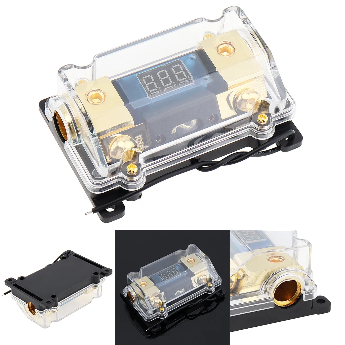 

Universal 100A 1 IN 1 Way Car Fuse Box Auto Stereo Audio Power Fuse Holder with High-Definition Display for Boat Vehicles Audio