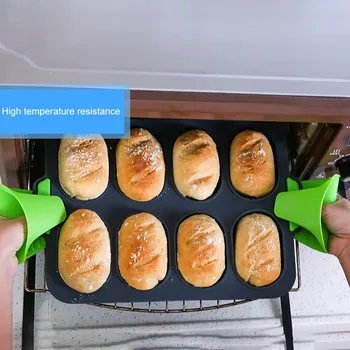 

8 Grids DIY Silicone Hamburger Bread Mold Good Flexibility Practical French Heat Resistant Bread Mold Baking Pastry Kitchen Tool