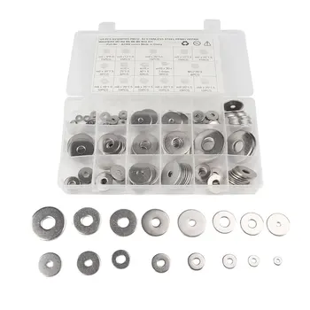 

90pcs A2 Stainless Steel Penny Repair Washers M3 M4 M5 M6 M8 M10 M12 Kit Plain Washer Flat Gasket Rings Flat Machine Washer