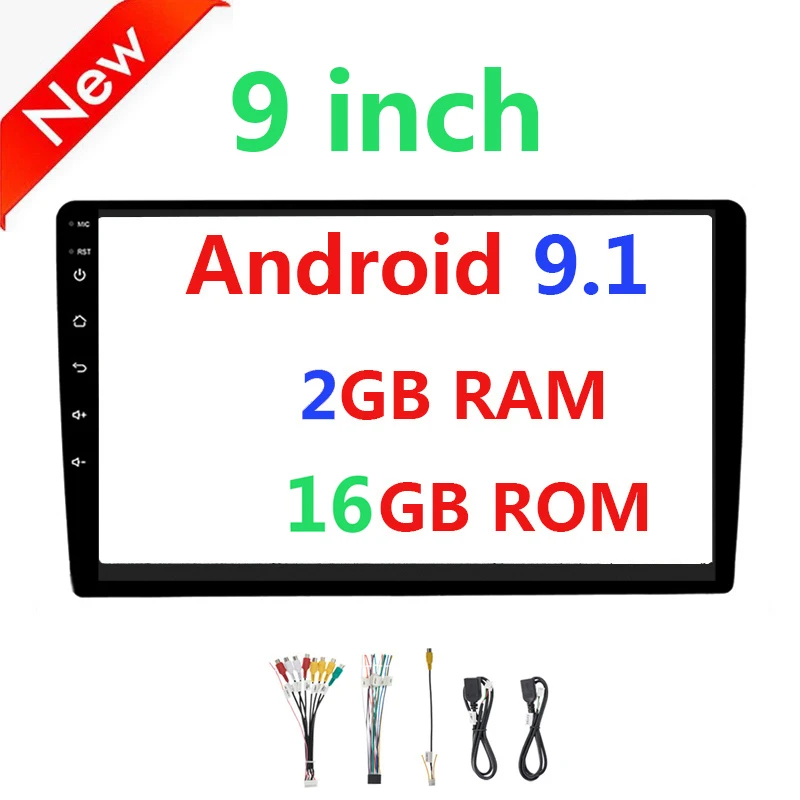 9in 216 2+ 16 GB/32G 1din Android 9,1 Автомобильный Центральный Multimidia 9 10,1 дюймов Авто Радио 1 Din Gps Fm USB автомобильный стерео Универсальный 50 - Цвет: 9in 216