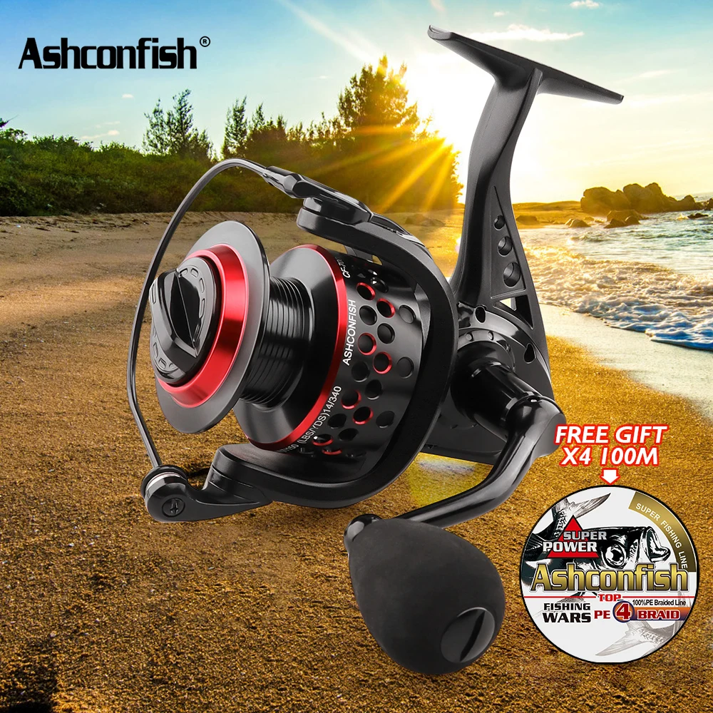 

Ashconfish Fishing Reel Aluminum CNC Spool 5.0:1 Spinning Reel 8KG Max Drag 2000H-7000H Handle Line Spool Carp Fishing takle 8BB