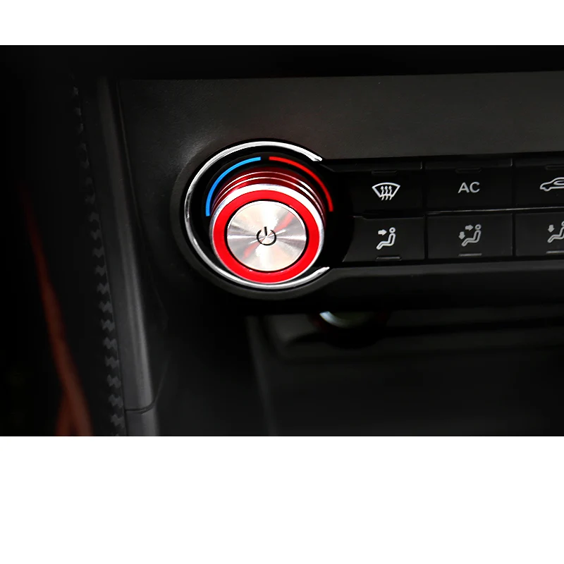Lsrtw2017 для Mg Zs автомобиля кондиционер Переключатель кольцо планки декоративные внутренние молдинги аксессуары - Название цвета: red 1pcs