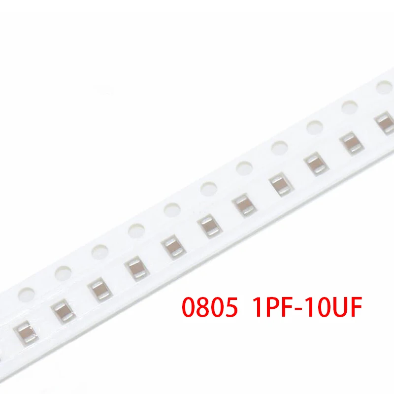 100 шт. 0805 smd конденсатор керамический 1PF-10UF 20PF 220PF 330PF 680PF 4.7NF 22NF 33NF 10NF 220NF 1 мкФ 2 4 7 10