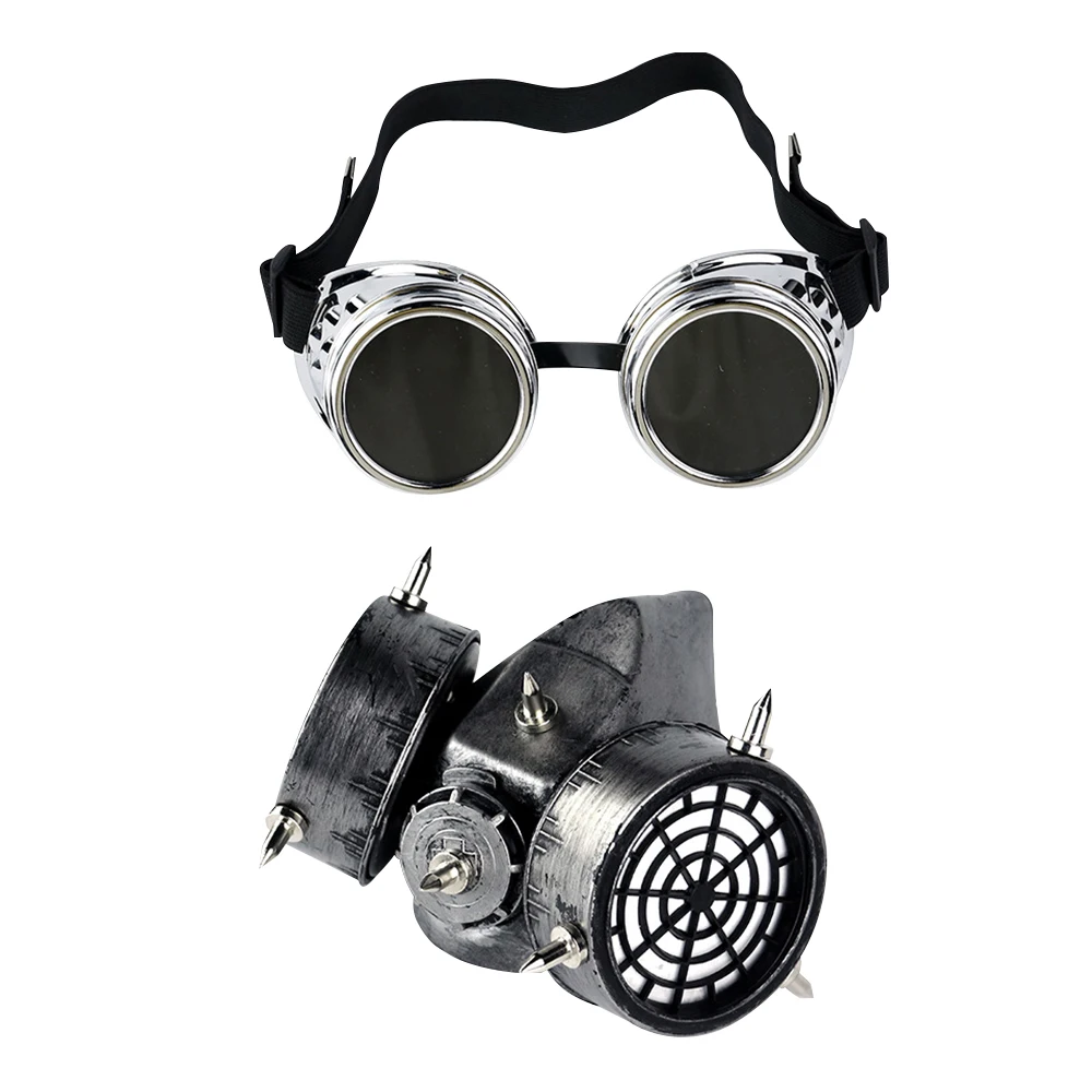 

Halloween Masquerade Mask Retro Party Props Willow Nail Gas Mask Vintage Costume Mask Cool Fashionable Costume Gas Mask