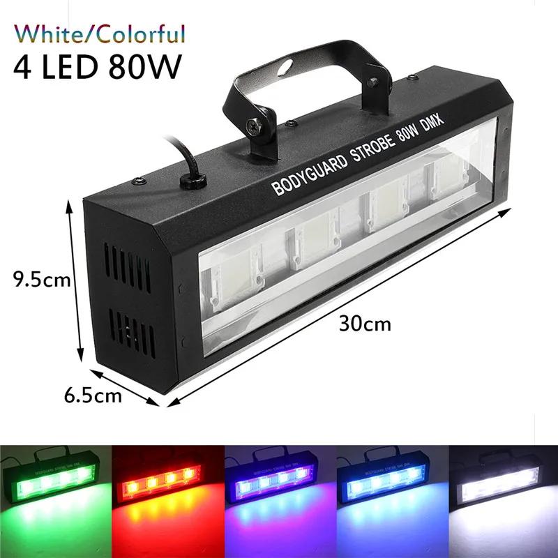 

LED Lighting Effect 80W DMX512 Voice-Activated AC90-240V White/Colorful US Plug Commercial Lighting for Christmas Home KTV
