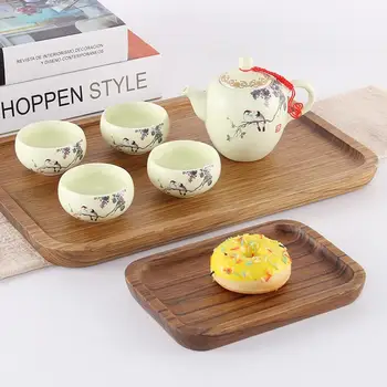 

Wooden Pallet Solid Service Tray Rectangular Platter Tea Coffee Table Breakfast Snack Home Snack Tray
