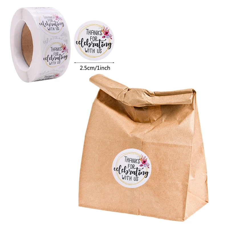 Packaging Stickers DIY Scrapbooking Accessories Thank You Stickers 500pcs Thank You Stickers for seal labels for Festival Birthday Party gift Packaging Stickers Envelope Card Stationery Sticker